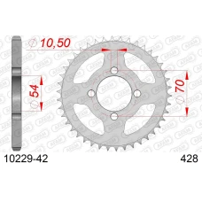 AFAM 2026/04 ШЕСТЕРНЯ ЗАД 4304 42 HONDA CBR 125 '04-'10 (JC34/39) (JTR1206.42) (LANC. 428)