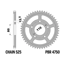 PBR 13/07 ШЕСТЕРНЯ ЗАД 4750 44 (LANC. 525) (MADE IN ITALY)