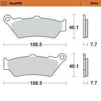 MOTO-MASTER BRAKEPADS ROADPRO SINTER ПЕРІД