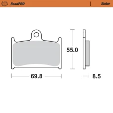 MOTO-MASTER BRAKEPADS ROADPRO SINTER ПЕРІД