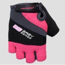 POLEDNIK РУКАВИЦІ / РУКАВИЦІ ВЕЛОСИПЕДІВ / MTB (БЕЗ PALCOW) МОДЕЛЬ BS BABY (DZIECIECE / KID / JUNIOR) КОЛІР ROZOWY/CZARNY РОЗМІР 3
