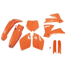 UFO КОМПЛЕКТ ПЛАСТІКОВ (ПОВНИЙ KIT) Z OSLONAMI ТЕЛЕСКОПІЧНИЙ (АМОРТИЗАТОРІВ) KTM SX-SXF '01-'02 КОЛІР КОЛІР ПОМАРАНЧ (KT501E127)