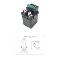 DZE РЕЛЕ СТАРТЕРА KAWASAKI KVF 650 BRUTE FORCE '05-'13; KVF 650 PRAIRE '02-'03; KFX 700 '04-'09; KVF 700 PRAIRE '04-'06 (OEM 27010-0782) (12V/150A)