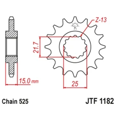 ПЕРЕДНЯ ЗІРКА JR CHT 2082 14 TRIUMPH TT/DAYTONA/SPEED FOUR 600 '00-05' DAYTONA 650 '05, (208214JT) (LANC. 525)