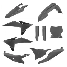 POLISPORT КОМПЛЕКТ ПЛАСТІКОВ (ПОВНИЙ KIT) KTM SX/SX-F/XC/XC-F '25-'26 W КОМПЛЕКТІ TABLICA ПЕРІД I КРИШКИ АМОРТИЗАТОРІВ  КОЛІР СІРИЙ (N-GRAY)