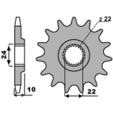 PBR ЗІРОЧКА ПЕРІД 402 16 18NC BMW F 650 '94-'13, APRILIA PEGASO 650 '98-'04 (40216JT) (LANC. 520)