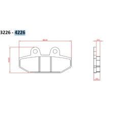 BRENTA КОЛОДКИ ДИСКОВІ ТОРМОЗНІ KH710 SPIEK METALICZNY (КОЛІР ЗОЛОТИЙ) HARLEY-DAVIDSON 1750/1870 '18-20, ЗАД (FT 4226)