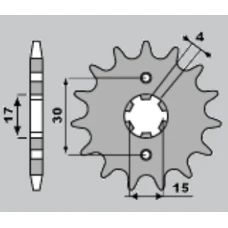 PBR ЗІРОЧКА ПЕРІД 274 15 18NC HONDA MTX 80 R2 87-92 (LANC. 428)