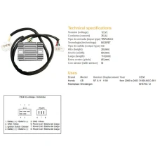 DZE РЕГУЛЯТОР НАПРУГИ HONDA CB1100 SF (X11) 00-03 (31600-MCC-601) (SH579C-12) (12V/35A)