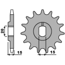 ПЕРЕДНЯ ЗІРКА PBR CHT 1172 13 18NC MOTO MORINI 350 (88-95) (LANC. 520)
