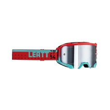 LEATT (НОВИНКА 2023) ОКУЛЯРИ VELOCITY 4.5 IRIZ GOGGLE FUEL SILVER 50% - КОЛІР NIEBIESKI/CZERWONY ХВІРТКА LUSTRZANA СРІБНА