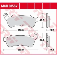 TRW LUCAS КОЛОДКИ ДИСКОВІ ТОРМОЗНІ KH640 SINTER STREET HARLEY-DAVIDSON XL 883 14-19, XL 1200 14-19, ПЕРІД