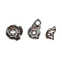 RACETECH (RTECH) 2025/12 ЗАХИСТ КРИШКИ КОМПЛЕКТА СЦЕПЛЕННЯ, ГЕНЕРАТОР I ЗІРОЧКИ ZDAWCZEJ (КОМПЛЕКТ) KOVE 800 X PRO / RALLY '24-'25 КОЛІР ЧОРНИЙ