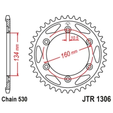 ЗАДНЯ ЗІРКА JR 4399 42 HONDA CBR 1000RR '06-'16, CBR 900RR '00-'03 (439942JTZBK) (LANC. 530) КОЛІР ЧОРНИЙ