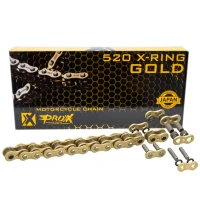PROX ЛАНЦЮГ ПРИВІДНИЙ 520 X-RING GOLD 120 ЛАНКИ КОЛІР ЗОЛОТИЙ (ВІДКРИТИЙ + ЗАСТІБКА) (37,8KN)
