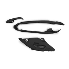 UFO КОМПЛЕКТ КРІПЛЕННЯ + НАПРАВЛЯЮЧА ЛАНЦЮГА KTM SX/SXF(SX-F) 125/250/300/350/450F 2023 КОЛІР ЧОРНИЙ (KT05017001 + KT05018001)