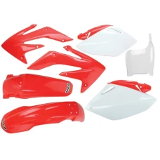 UFO КОМПЛЕКТ ПЛАСТІКОВ HONDA CRF 450 R '05-'06 КОЛІР OEM (CZERWONY/BIALY) (HO108E999)
