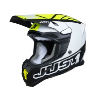 JUST1 ШОЛОМ J-22 F DYNAMO FLUO YELLOW/WHITE/BLACK M