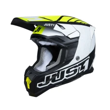 JUST1 ШОЛОМ J-22 F DYNAMO FLUO YELLOW/WHITE/BLACK L