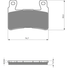 GOLDFREN ТОРМОЗНИЙ КОЛОДКИ 134 КЕРАМІЧНІ КАРБОНОВОГО AD