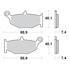 SBS КОЛОДКИ ДИСКОВІ ТОРМОЗНІ KH419 STREET EXCEL/RACING SINTER КОЛІР ЗОЛОТИЙ ПІДХОДИТЬ DO: SUZUKI GSX-R 600/750/1000/1300, DL1000 V-STROM ЗАД
