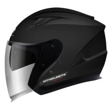 MT АКЦІЯ ШОЛОМ ВІДКРИТИЙ JET Z БЛЕНДА AVENUE SOLID GLOSS BLACK КОЛІР ЧОРНИЙ БЛИСК РОЗМІР XS
