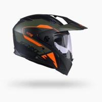 KENNY RACING ШОЛОМ DUAL ADVENTURE EXTREME GRAPHIC KAKI КОЛІР ZIELONY/POMARANCZOWY РОЗМІР S