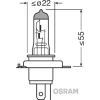 OSRAM ЛАМПОЧКА H4 12V 60\/55W P43T NIGHT BREAKER® LASER (+150%) 1 ШТУКА - зображення 3