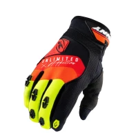 KENNY RACING РУКАВИЦІ CROSS/ENDURO МОДЕЛЬ SAFETY BLACK/RED/ORANGE КОЛІР CZARNY/CZERWONY/ZOLTY FLUO РОЗМІР XL