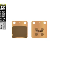 ГАЛЬМІВНІ КОЛОДКИ ДИСКОВІ GALFER МЕТАЛОКЕРАМІЧНІ (SINTERED) KH54 (ЗОЛОТИЙ) FD095G1396