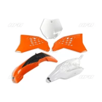 UFO КОМПЛЕКТ ПЛАСТІКОВ KTM SX 65 12-15 КОЛІР OEM (POMARANCZOWY/BIALY) (KT525E999)