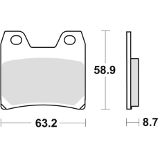 TRW LUCAS КОЛОДКИ ДИСКОВІ ТОРМОЗНІ KH348 SINTER STREET YAMAHA FZS 1000 FAZER 01-05, XJR 1300 02-16, ЗАД (АКЦІЯ)