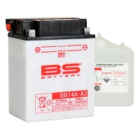 BS АКУМУЛЯТОР BB14A-A2 (YB14A-A2) 12V 14AH 134X89X176 OBSLUGOWY - ELEKTROLIT OSOBNO (175A) (3) UE2019/1148