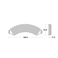 SBS НОВИНКА КОЛОДКИ ДИСКОВІ ТОРМОЗНІ KH728 OFF-ROAD SINTER КОЛІР ЗОЛОТИЙ ПЕРІД POLARIS POLARIS RZR PRO/ ТУРБО / XP4 '16-'23, RZR PRO R / PRO S 25-