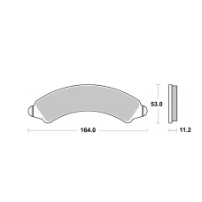 SBS НОВИНКА КОЛОДКИ ДИСКОВІ ТОРМОЗНІ KH728 OFF-ROAD SINTER КОЛІР ЗОЛОТИЙ ПЕРІД POLARIS POLARIS RZR PRO/ ТУРБО / XP4 '16-'23, RZR PRO R / PRO S 25-