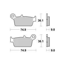 SBS BRAKEPADS КЕРАМІЧНІ (690HF)