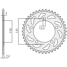 SUNSTAR ЗІРОЧКА ЗАД 4585 44 BMW S 1000 RR '09-'11 (JTR7.44) (LANC. 525) (458544JT)