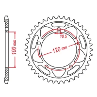 JT ЗІРОЧКА ЗАД 4447 41 APRILIA RSV 4RF 15-17, RSV4 RR 16-17, TUONO 1000/1100 (-1) (444741JT) (LANC.525)