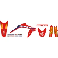 BLACKBIRD КОМПЛЕКТ НАЛІПОК (OKLEIN) HONDA CRF 250 '22-'23, CRF 450R '21 REPLICA TEAM HRC 20/21 КОЛІР ЧЕРВОНИЙ БІЛИЙ СИНІЙ