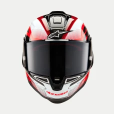 ALPINESTARS ШОЛОМ SUPERTECH R10 TEAM BLACK/CARB/RED/WHITE L