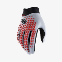 100 ПРОЦЕНТ РУКАВИЦІ CROSS/ENDURO/MTB GEOMATIC GLOVES GREY/RACER RED КОЛІР СІРИЙ/ЧЕРВОНИЙ РОЗМІР S