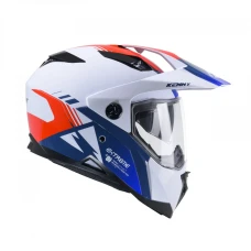 KENNY RACING 2025 ШОЛОМ DUAL ADVENTURE МОДЕЛЬ EXTREME GRAPHIC PATRIOT КОЛІР BIALY/NIEBIESKI/CZERWONY РОЗМІР S  ( 55 - 56 CM )