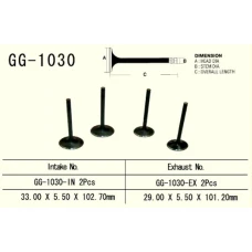 VESRAH КЛАПАН ВИПУСКНИЙ HONDA TRX 400 EX '99-'08, XR 400 '96-'06 , TRX 500 FGA/FPA '04-'14 (2 NA ТРАНСПОРТ) (OEM: 14721-HN2-000,14721-KCY-000) (1 ШТ.) (MADE IN JAPAN)