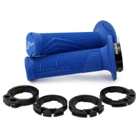 DOMINO ПЕРЕМИКАЧІ (GRIPY) ВИКЛЮЧЕНИЙ ROAD D-LOCK (Z ADAPTERAMI ROLGAZU - KTM, HUSQVARNA, GASGAS, HONDA, KAWASAKI, SUZUKI, YAMAHA) КОЛІР СИНІЙ