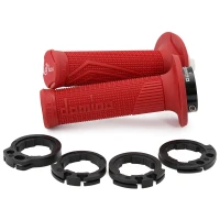 DOMINO ПЕРЕМИКАЧІ (GRIPY) ВИКЛЮЧЕНИЙ ROAD D-LOCK (Z ADAPTERAMI ROLGAZU - KTM, HUSQVARNA, GASGAS, HONDA, KAWASAKI, SUZUKI, YAMAHA) КОЛІР ЧЕРВОНИЙ