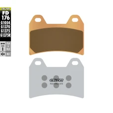 ГАЛЬМІВНІ КОЛОДКИ ДИСКОВІ GALFER МЕТАЛОКЕРАМІЧНІ (SINTERED) KH244 (ЗОЛОТИЙ) FD176G1375