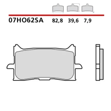 BREMBO 2026/03 КОЛОДКИ ДИСКОВІ ТОРМОЗНІ KH679 SINTER SA (SPIEK METALICZNY) ПЕРІД (ECE R90)