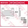 TRW LUCAS КОЛОДКИ ДИСКОВІ ТОРМОЗНІ KH379 SINTER STREET KAWASAKI Z 900 18-, KLZ 1000 19-, H2 18-, Z 1000 10-, ZX10R 08-15, SUZUKI GSXR 600 \/ 750 04-10, DL 1000 14-, GSXR 1300 08-12, ПЕРІД - зображення 2