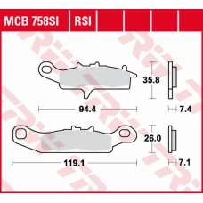 TRW LUCAS КОЛОДКИ ДИСКОВІ ТОРМОЗНІ KH342 SINTER OFFROAD KAWASAKI KFX 450 / 700 04-14, KVF 700 04-06, ПЕРІД