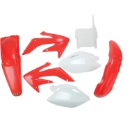 UFO КОМПЛЕКТ ПЛАСТІКОВ HONDA CRF 250R '04-'05 КОЛІР OEM (CZERWONY/BIALY) (HO104E999)